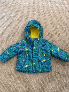 Baby Teal Dinosaur Puffer Jacket with Hood cat and Jack